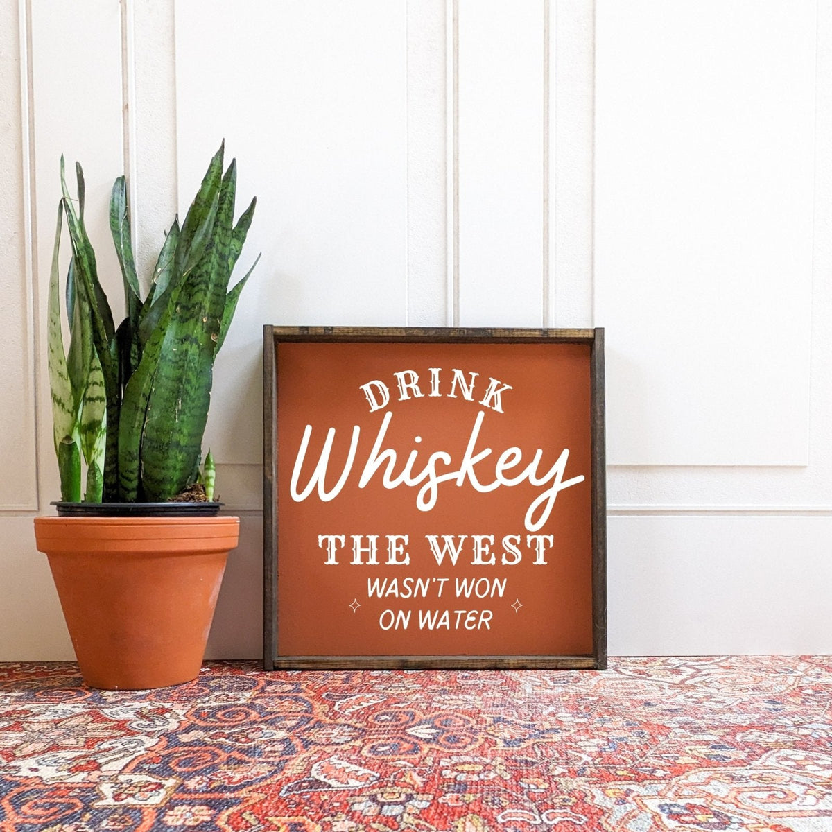 Drink Whiskey Wood Sign