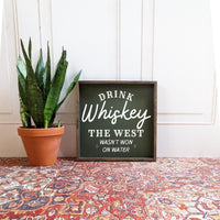 Panneau en bois « Buvez du whisky »