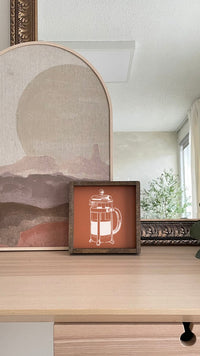 French Press Mini Wood Sign