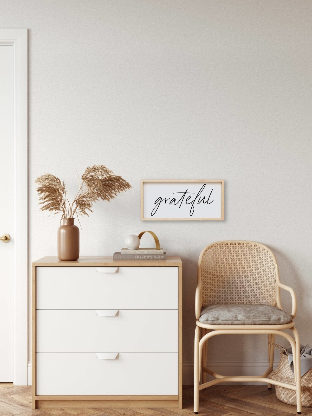 Panneau en bois « Grateful » (petit)