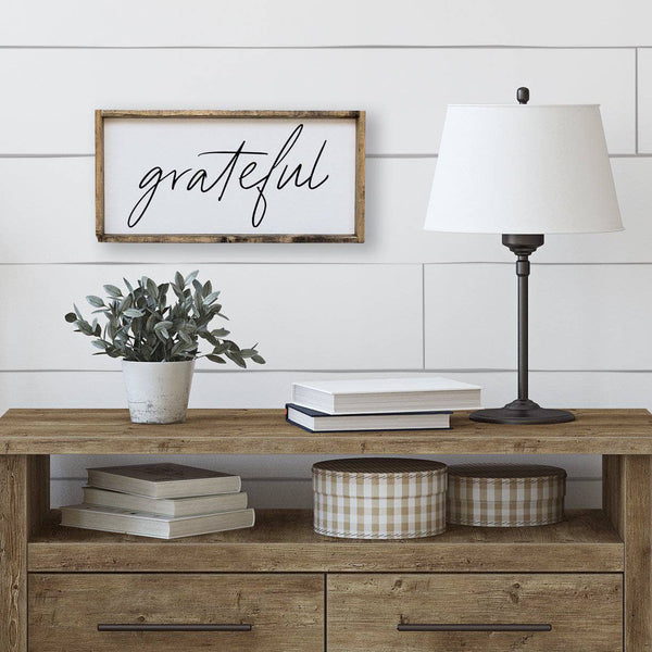 Grateful (Small) Wood Sign