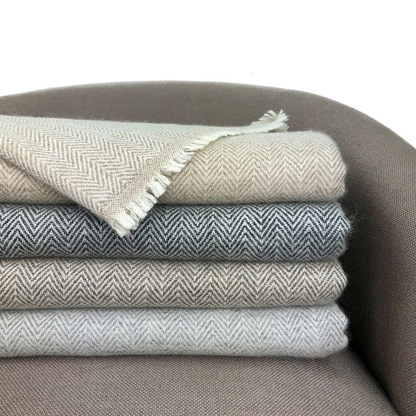 Espresso Herringbone Cashmere Throw-3