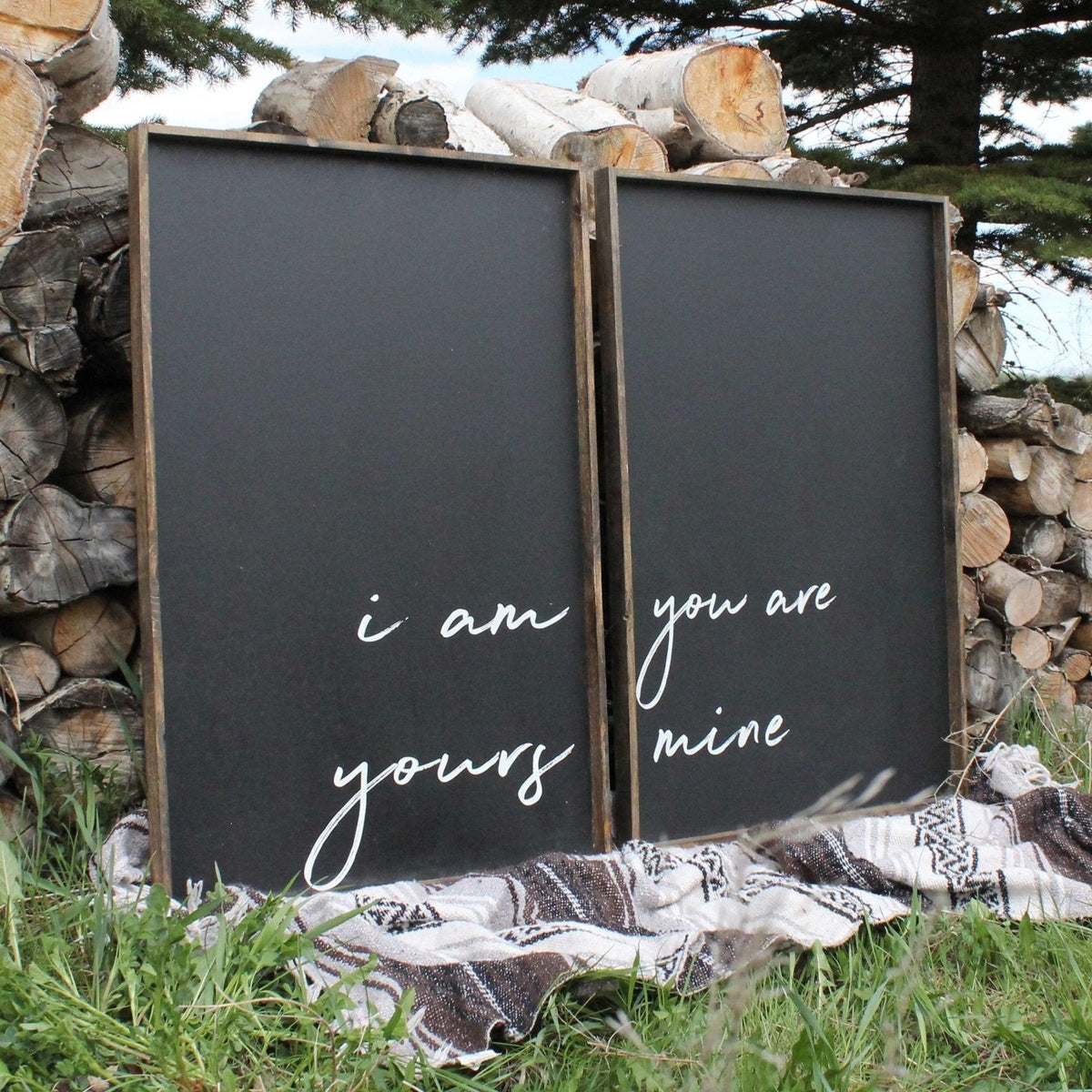 I Am Yours, You Are Mine Set Wood Sign(s)