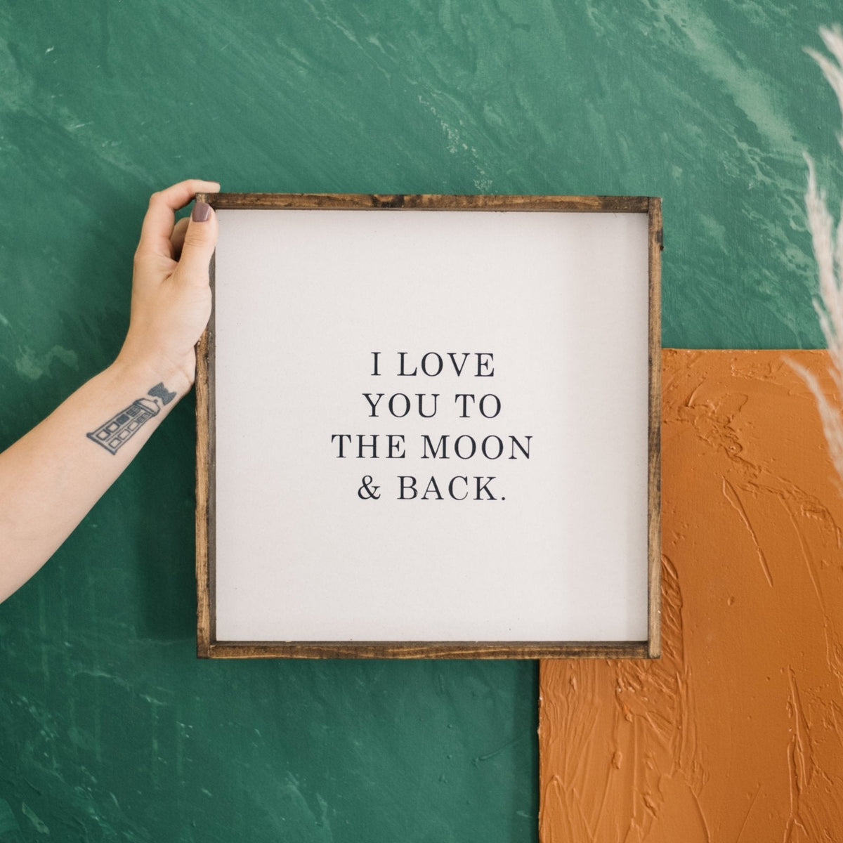 I Love You to the Moon & Back Wood Sign