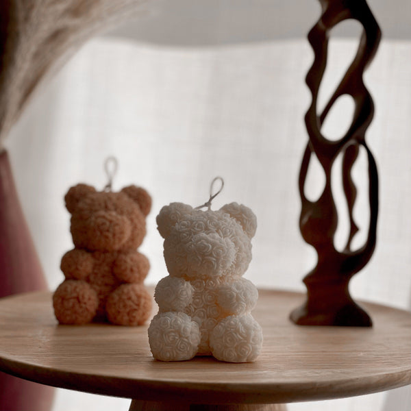 Rose Teddy Bear Candle-0