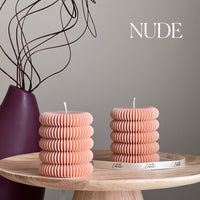 Round Ribbed Pillar Candle-1