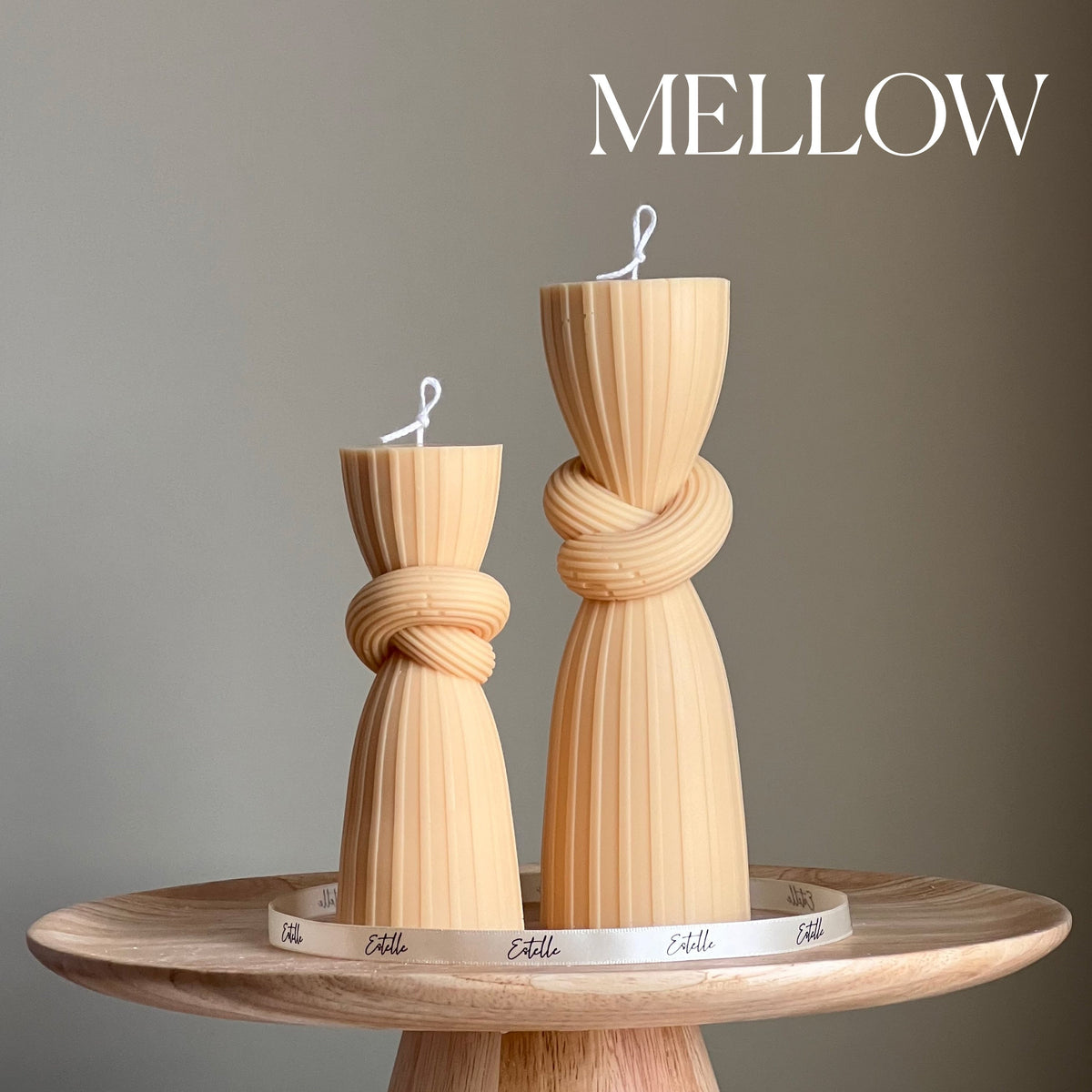 Knot Tall Pillar Candle Set-3