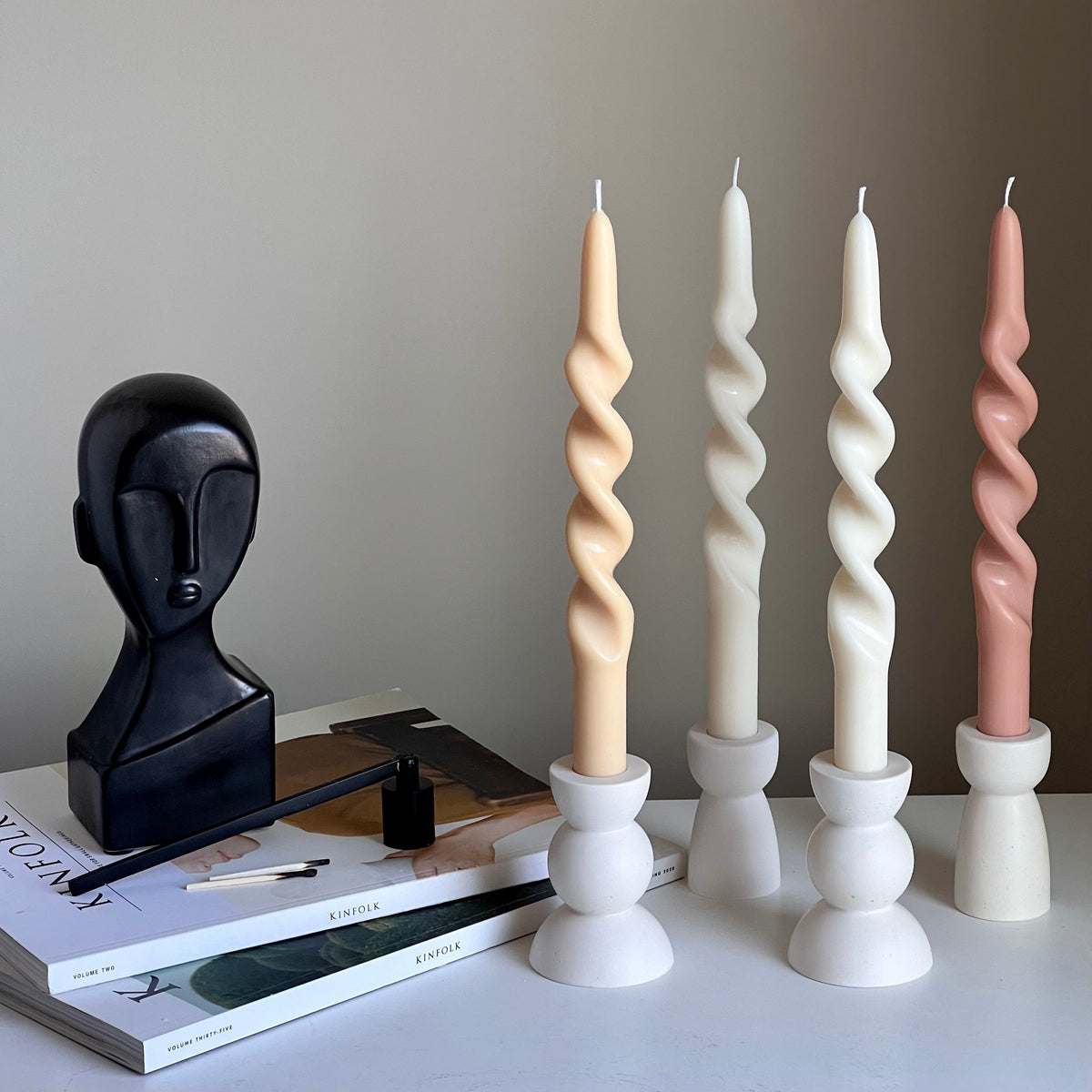 Twisted Tall Taper Candle-0