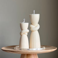 Knot Tall Pillar Candle Set-0