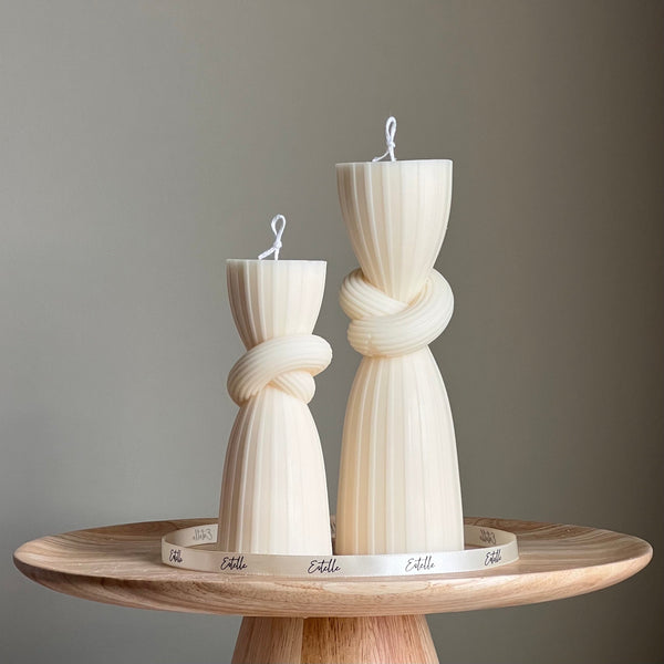 Knot Tall Pillar Candle Set-0