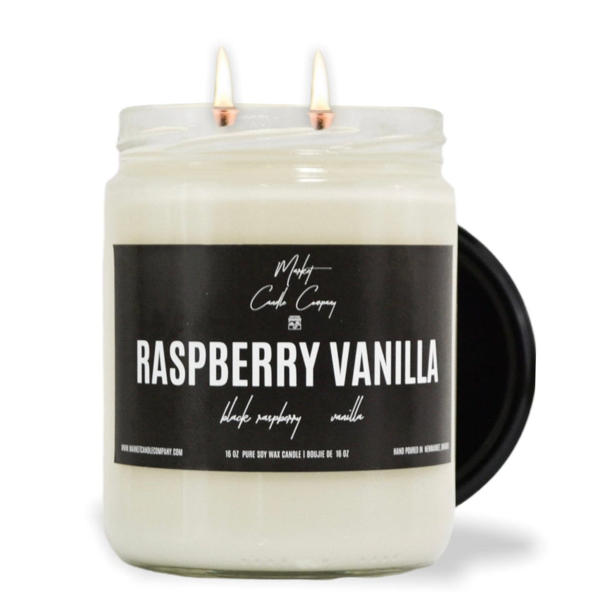 RASPBERRY VANILLA SOY WAX CANDLE