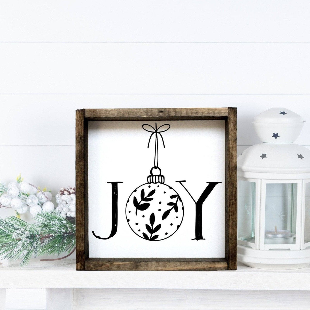 Joy Ornament Wood Sign