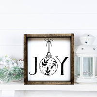 Joy Ornament Wood Sign