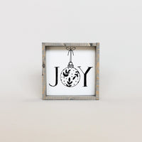 Joy Ornament Wood Sign