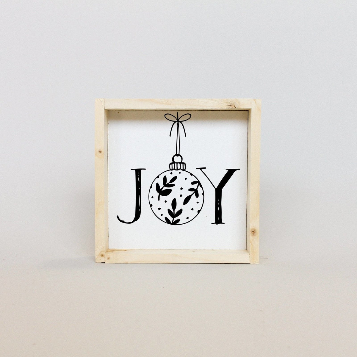 Joy Ornament Wood Sign