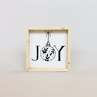 Joy Ornament Wood Sign