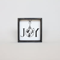 Joy Ornament Wood Sign