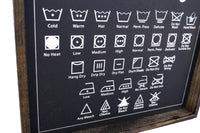 Laundry Symbols Wood Sign