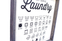 Laundry Symbols Wood Sign