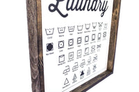 Laundry Symbols Wood Sign