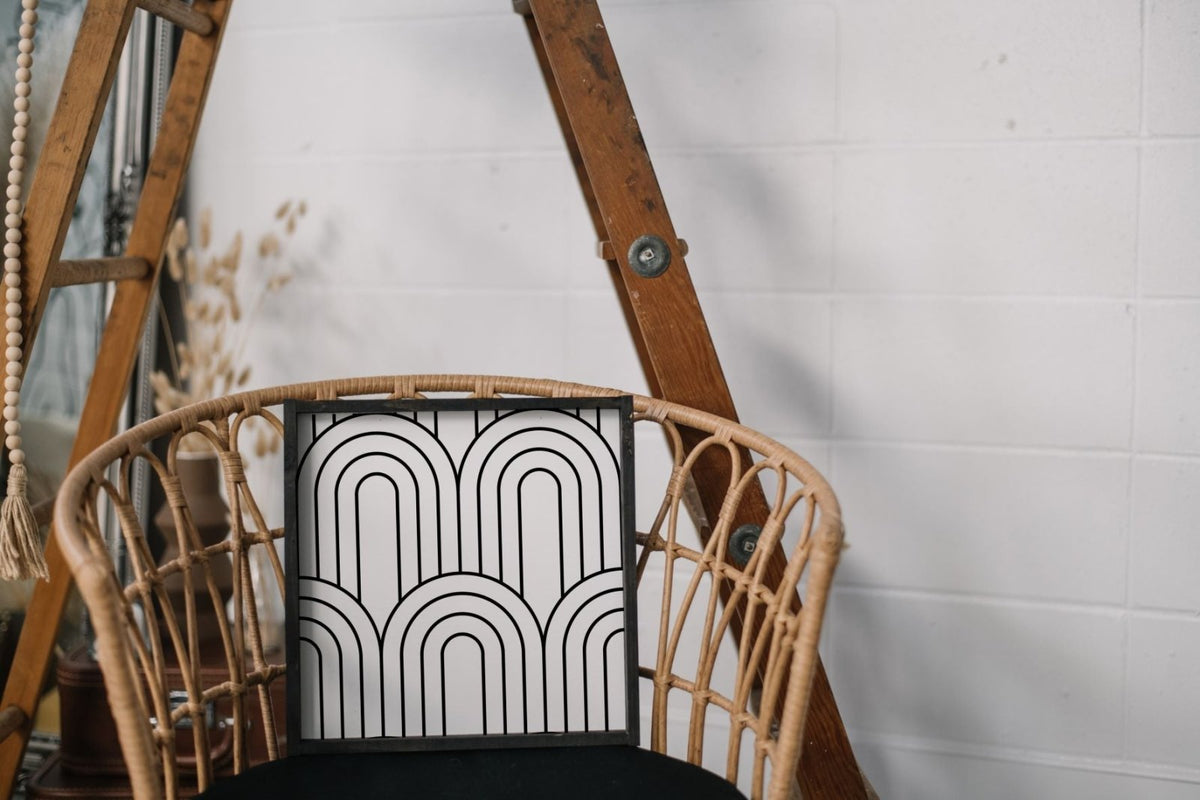 Rainbow Pattern Wood Sign