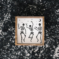 Dancing Skeletons Mini Wood Sign