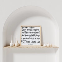 So Come With Me - Peter Pan Quote Wood Sign