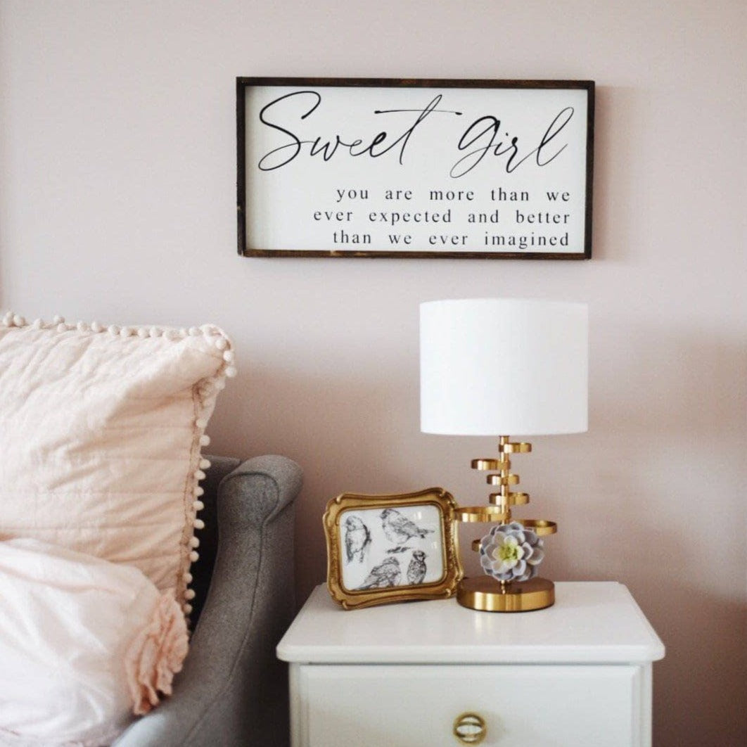 Sweet Girl Wood Sign