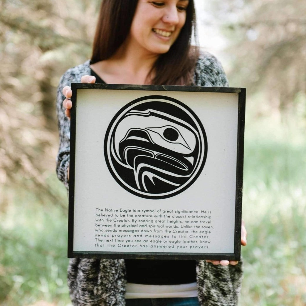 The Native Eagle Symbol Wood Sign