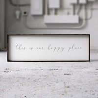 This Is Our Happy Place Wood Sign