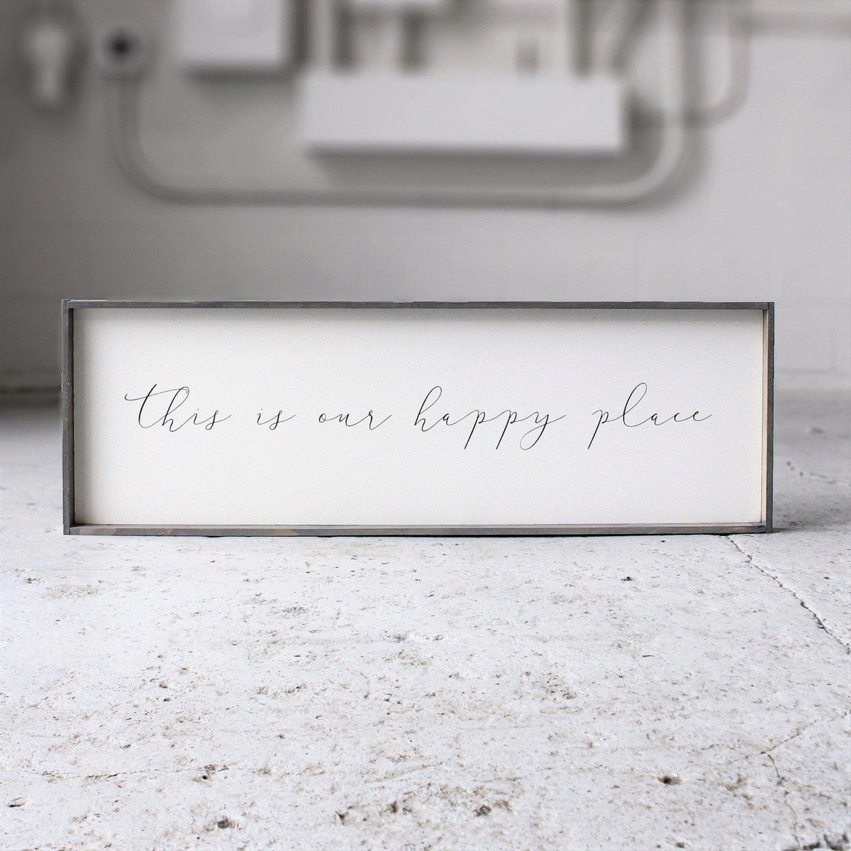 This Is Our Happy Place Wood Sign