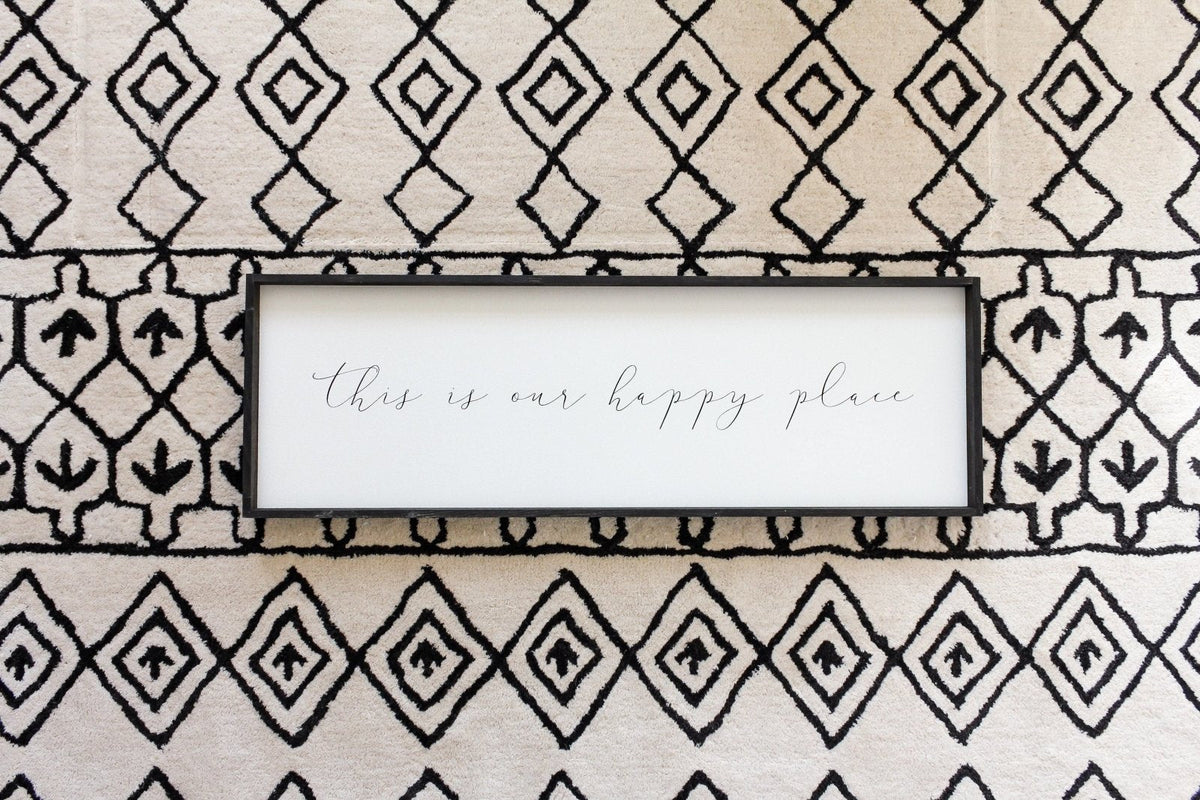 This Is Our Happy Place Wood Sign