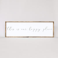 This Is Our Happy Place Wood Sign