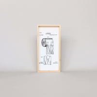 Toilet Paper Patent Wood Sign