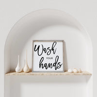 Wash Your Hands Wood Sign