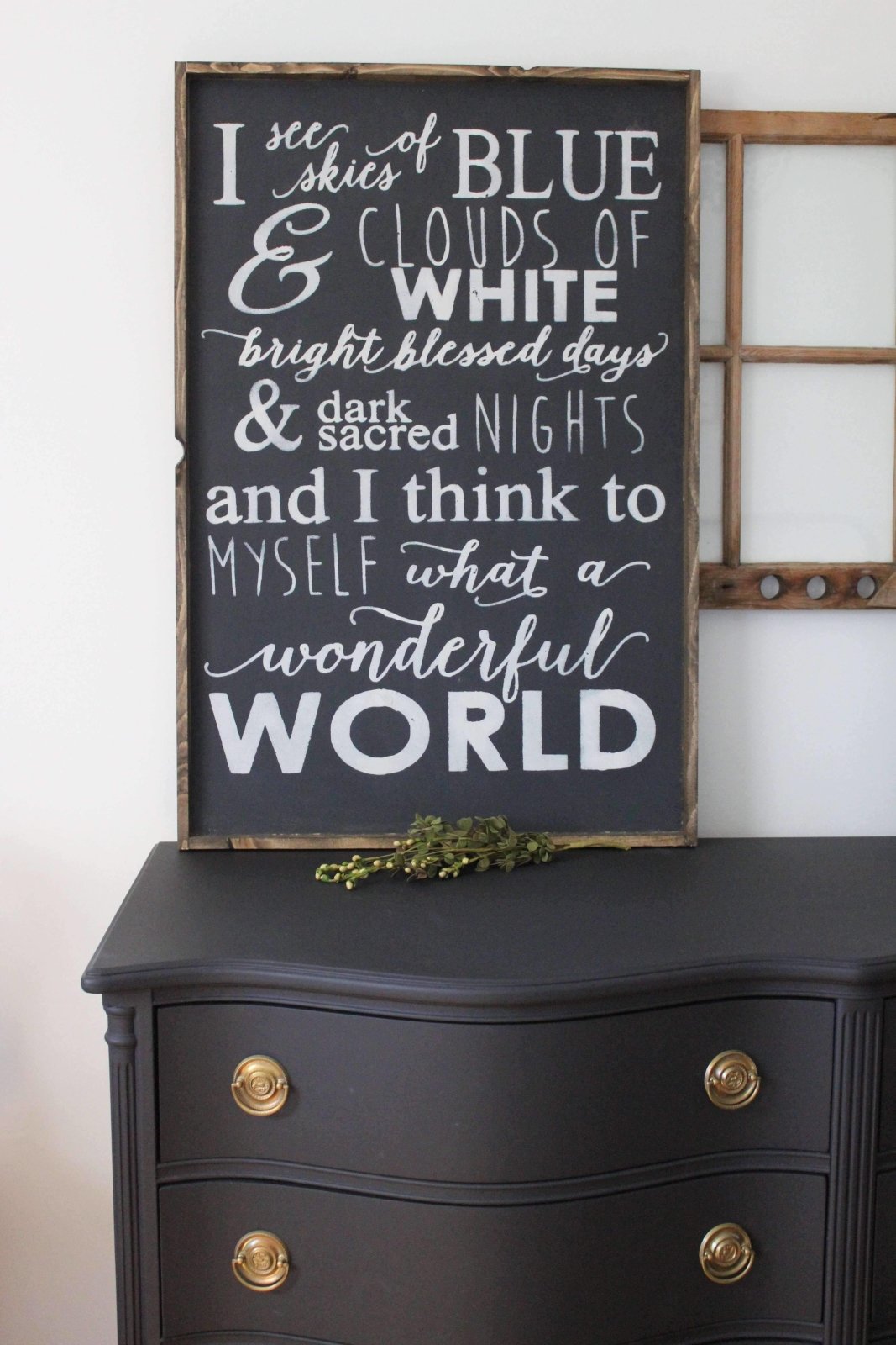 What a Wonderful World Wood Sign