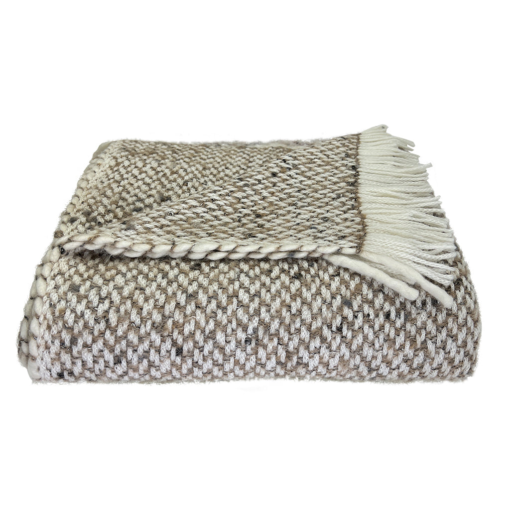 Chunky Camel Weave Alpaca Throw-0